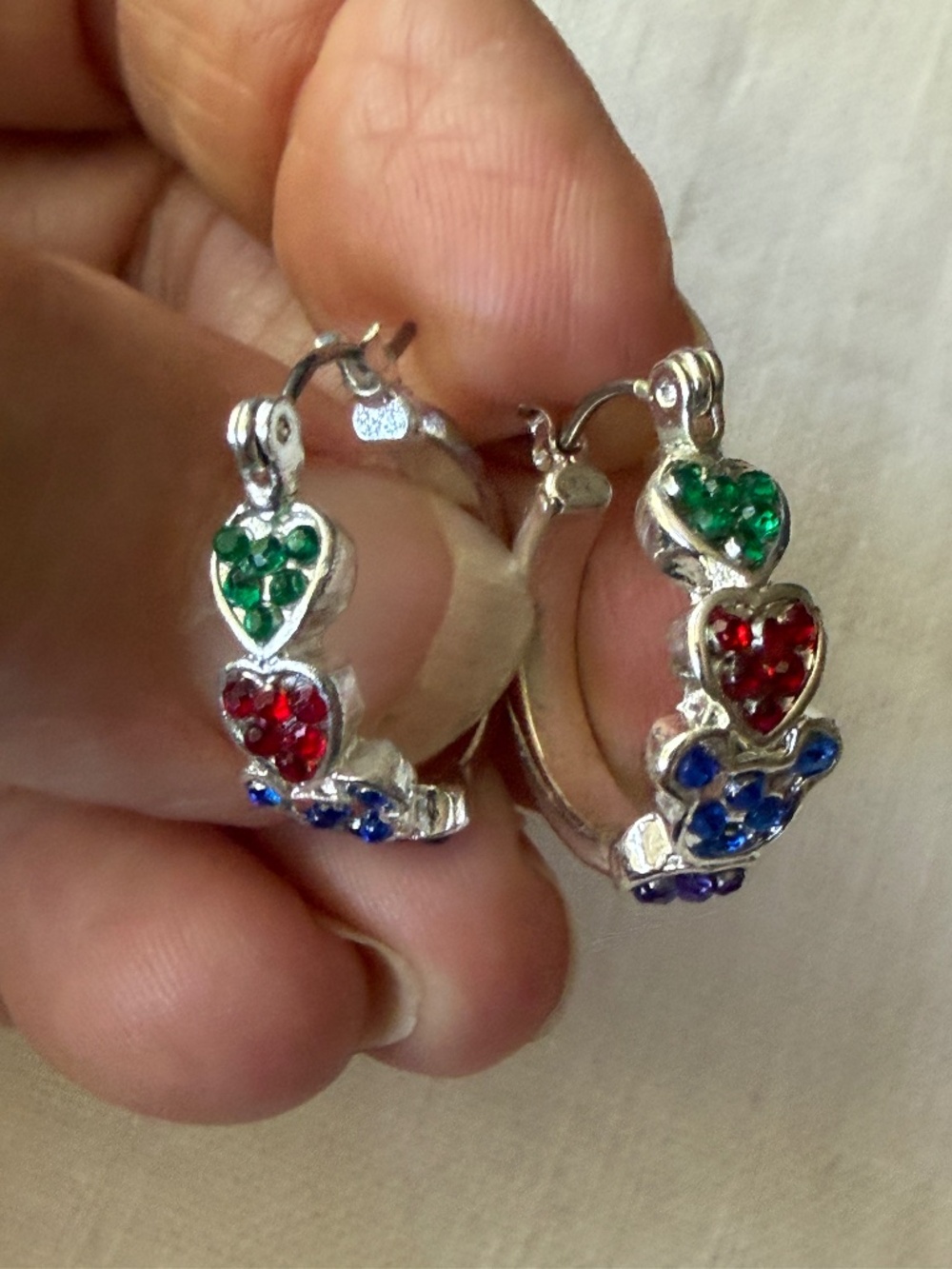 Disney Parks Jewelry Collection Mickey Mouse crystal hoop earrings pair